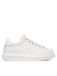 KARL LAGERFELD Sneakersy Kapri KL52570N Biały. Białe buty sportowe casual KARL LAGERFELD, bez wzorów, ze skóry, bez zapięcia. Za 949.99 zł.