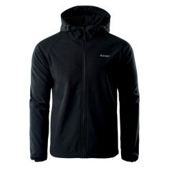 Kurtka Softshellowa Męska Neti. Czarne kurtki Hi-tec, m, bez wzorów, z elastanu, z kapturem. Za 131.99 zł.