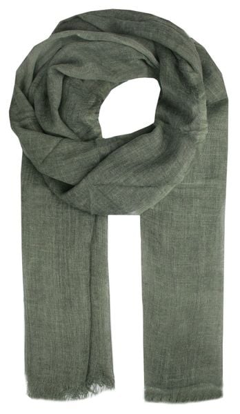 Lekki Wiosenno-Jesienny, Przejściowy Szalik - ALTIES - Zieleń Khaki. Zielone szaliki Alties, bez wzorów, z materiału. Za 59.00 zł.