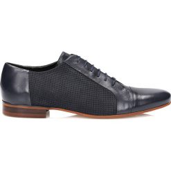 Granatowe półbuty męskie. Eleganckie półbuty marki Kazar. Za 449.00 zł.