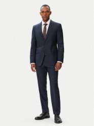 BOSS Garnitur H-Huge 50569798 Granatowy Slim Fit. Niebieskie garnitury Boss, m, bez wzorów, z wełny. Za 2,199.00 zł.