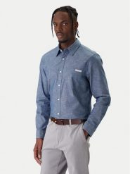 Calvin Klein Jeans Koszula Chambray Classic LV04RF109G Granatowy Regular Fit. Niebieskie koszule Calvin Klein Jeans, m, bez wzorów, z bawełny, bez kołnierzyka, bez ramiączek. Za 309.99 zł.