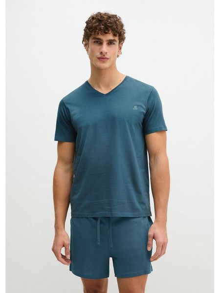 Marc O´Polo Bodywear Koszulka piżamowa w kolorze niebieskim rozmiar: M. Niebieskie piżamy m, bez wzorów, z bawełny, bez ramiączek. Za 87.95 zł.