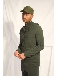 Just Cashmere Kaszmirowy kardigan "Elliot" w kolorze khaki rozmiar: L. Brązowe swetry rozpinane Just Cashmere, l, bez wzorów, z kaszmiru, bez kołnierzyka, bez ramiączek. Za 459.04 zł.