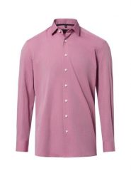 Finshley & Harding Męska koszula biznesowa - Easy Care Mężczyźni Modern Fit Bawełna (100%) czerwony wypukły wzór tkaniny, 43. Czerwone koszule Finshley & Harding, m, bez wzorów, z bawełny, bez kołnierzyka, bez ramiączek. Za 179.95 zł.