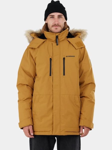 Kurtka Zimowa Męska Fundango Spirit. Brązowe kurtki Fundango, na zimę, m, bez wzorów, z materiału, bez kaptura. Za 399.00 zł.