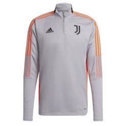 Góra treningowa Juventus 2021/22. Szare kurtki treningowe Adidas, m, bez wzorów, bez kaptura, do piłki nożnej. W wyprzedaży za 270.70 zł.