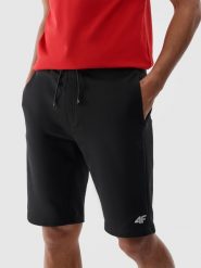 4F Spodenki casual męskie - czarne L. Czarne szorty 4F, l, bez wzorów, z bawełny, casualowe. Za 99.99 zł.