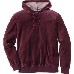 Bluza welurowa Regular Fit bonprix czerwony klonowy. Bluzy z kapturem marki bonprix, z weluru. Za 89.99 zł.