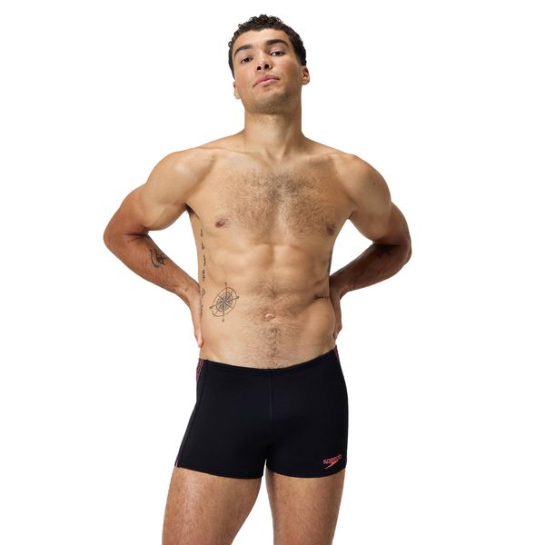 Bokserki pływackie męskie Speedo Tech Panel Aquashort. Czarne slipy i bokserki Speedo, m, bez wzorów, z materiału. Za 149.99 zł.