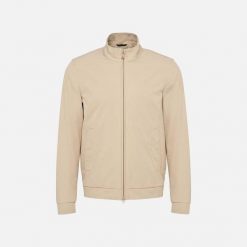 Kurtka GEOX M6520T T3336 Beżowy. Brązowe kurtki Geox, m, bez wzorów, z tkaniny, bez kaptura. Za 874.36 zł.