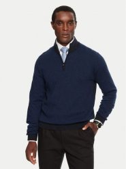 Boss Sweter 50528322 Granatowy Regular Fit. Niebieskie swetry rozpinane Boss, m, bez wzorów, z wełny, bez kołnierzyka, bez ramiączek. Za 949.99 zł.