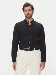 Lindbergh Koszula 30-203344B Czarny Relaxed Fit. Czarne koszule Lindbergh, m, bez wzorów, ze lnu, bez kołnierzyka, bez ramiączek. Za 259.99 zł.
