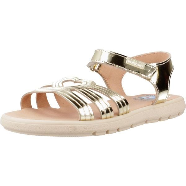 Sandały PABLOSKY 430186P Złoty. Żółte sandały PABLOSKY, ze skóry, bez zapięcia. Za 228.99 zł.