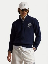 Polo Ralph Lauren Bluza 710B18061001 Granatowy Regular Fit. Niebieskie bluzy Polo Ralph Lauren, m, bez wzorów, z bawełny, bez kaptura. Za 1,199.00 zł.