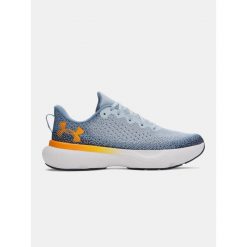 Buty do biegania męskie Under Armour Infinite blue calm/blue smoke/squad orange. Niebieskie buty do biegania Under Armour, bez wzorów, bez zapięcia, do biegania. Za 249.99 zł.