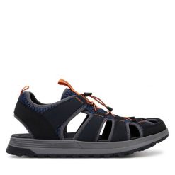 Sandały Clarks. Niebieskie sandały Clarks, bez zapięcia. Za 379.99 zł.
