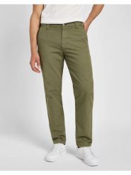 LEE MĘSKIE SPODNIE MATERIAŁOWE RELAXED WORKWEAR CHINO MERCANTIL GREEN 112355786 L78K008526. Zielone eleganckie spodnie Lee, l, z materiału. Za 229.99 zł.