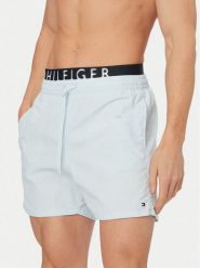 Tommy Hilfiger Szorty kąpielowe UM0UM03749 Niebieski jasny Regular Fit. Niebieskie kąpielówki Tommy Hilfiger, l, bez wzorów, z syntetyku. Za 289.99 zł.
