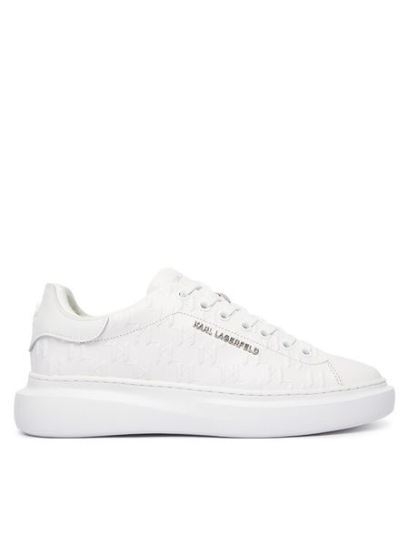 KARL LAGERFELD Sneakersy Kore KL56549K Biały. Białe buty sportowe casual KARL LAGERFELD, bez wzorów, ze skóry, bez zapięcia. Za 919.99 zł.