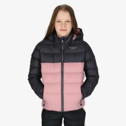 Kurtka puchowa junior hiking wodoodporna wiatroszczelna Östersund 2.0. Szare kurtki SWEDEMOUNT, m, bez wzorów, z puchu, bez kaptura. Za 499.99 zł.