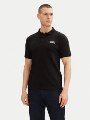 KARL LAGERFELD Polo 745088 552235 Czarny Regular Fit. Czarne koszulki polo KARL LAGERFELD, m, bez wzorów, z bawełny, bez kołnierzyka, bez ramiączek. Za 259.99 zł.