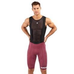Męskie spodenki rowerowe z szelkami Kolarstwo Siroko BX Bionaz. Brązowe krótkie spodenki sportowe SIROKO, m, bez wzorów, z elastanu, rowerowe. Za 381.00 zł.