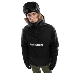 Kurtka snowboardowa męska W6 Bruson. Czarne kurtki SIROKO, l, bez wzorów, bez kaptura. W wyprzedaży za 466.00 zł.