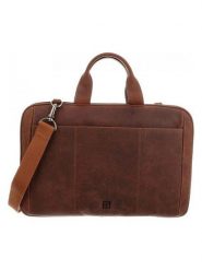 Bodenschatz Skórzana torba w kolorze brązowym na laptopa - 44,5 x 31,5 x 3,5 cm rozmiar: onesize. Brązowe torby na laptopa Bodenschatz. Za 478.99 zł.