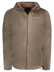 ANAPURNA Kurtka polarowa "Utah" w kolorze szarobrązowym rozmiar: S. Brązowe kurtki ANAPURNA, s, z aplikacjami, z polaru, bez kaptura. Za 100.28 zł.