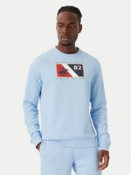 Beverly Hills Polo Club Bluza M6339T Niebieski jasny Regular Fit. Niebieskie bluzy Beverly Hills Polo Club, m, bez wzorów, z bawełny, bez kaptura. Za 269.99 zł.