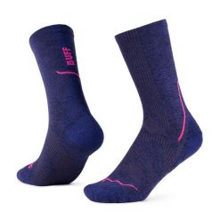 Skarpety do biegania Buff Dryflx Crew Sock DC. Fioletowe skarpety Buff, bez wzorów, z elastanu. Za 117.69 zł.