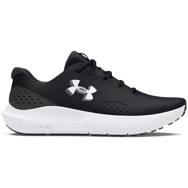 Buty Under Armour UA CHARGED SURGE 4, Mężczyźni. Czarne buty do biegania Under Armour, bez wzorów, z materiału, bez zapięcia, do biegania. Za 285.90 zł.