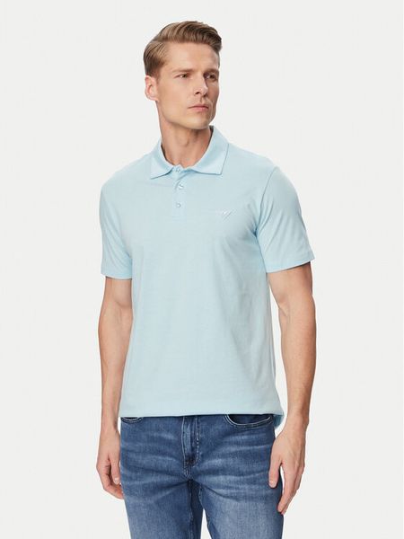 Emporio Armani Polo EM000571 AF20424 U9242 Niebieski Regular Fit. Niebieskie koszulki polo Emporio Armani, m, bez wzorów, z bawełny, bez kołnierzyka, bez ramiączek. Za 282.99 zł.