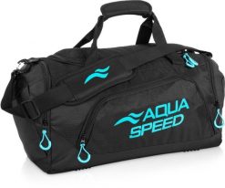 Torba sportowa pływacka na ramię 35l Aqua Speed. Czarne torby na ramię Aqua-Speed, bez wzorów, z materiału, na ramię, bez dodatków. Za 129.99 zł.