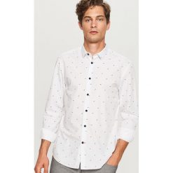 Koszula z mikroprintem regular fit - Biały. Koszule Reserved. Za 89.99 zł.