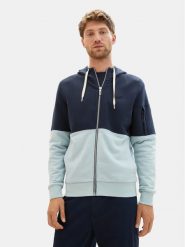Tom Tailor Bluza 1037759 Niebieski Regular Fit. Niebieskie bluzy Tom Tailor, m, bez wzorów, z bawełny, bez kaptura. Za 329.99 zł.