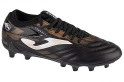 Buty piłkarskie męskie Joma Powerful 2401 Fg. Czarne eleganckie półbuty Joma, bez wzorów, z materiału, bez obcasa, bez zapięcia. Za 169.99 zł.