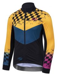 Protective Koszulka kolarska "Lucky Number" w kolorze żółto-niebiesko-czarnym rozmiar: M. Czarne t-shirty sportowe Protective, bez wzorów, z materiału, bez ramiączek, rowerowe. Za 104.89 zł.