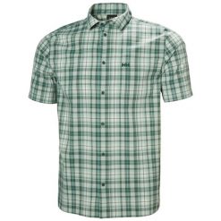Koszula Helly Hansen Fjord Qd Ss 2.0. Zielone koszule Helly Hansen, na lato, l, bez wzorów, z materiału, bez kołnierzyka, bez ramiączek. Za 330.80 zł.