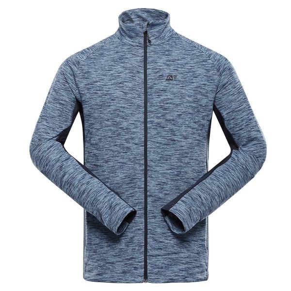 Bluza męska turystyczna szybkoschnąca Alpine Pro Goll 4. Niebieskie swetry nierozpinane Alpine Pro, m, bez wzorów, z elastanu, bez kołnierzyka, bez ramiączek. Za 239.00 zł.