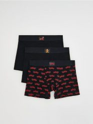 Świąteczne bokserki 3 pack - czarny. Czarne bokserki Reserved, l, bez wzorów. Za 69.99 zł.