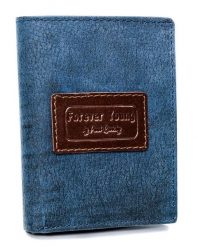 Portfel męski granatowy Forever Young N4-VTP NAVY. Niebieskie portfele FOREVER YOUNG, bez wzorów, ze skóry. Za 57.99 zł.