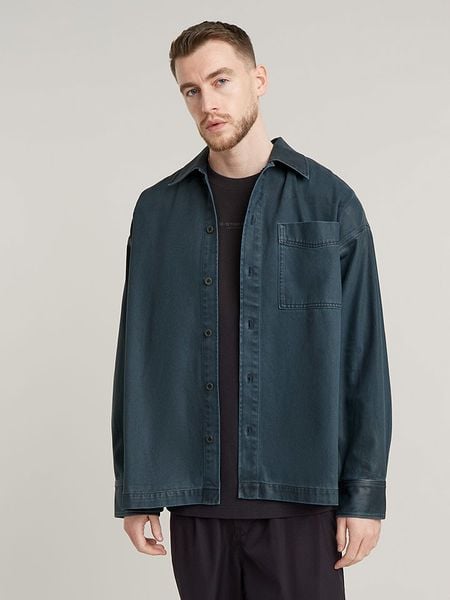 G-Star Koszula w kolorze granatowym rozmiar: L. Niebieskie koszule G-Star, l, bez wzorów, z bawełny, bez kołnierzyka, bez ramiączek. Za 192.33 zł.