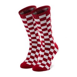 Skarpety Wysokie Męskie Vans. Czerwone skarpety Vans, bez wzorów. Za 49.99 zł.
