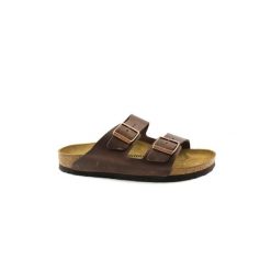 Klapki unisex Birkenstock Arizona. Brązowe klapki Birkenstock, z materiału. Za 455.25 zł.