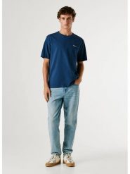 Pepe Jeans Koszulka "Connor" w kolorze granatowym rozmiar: L. Niebieskie bezrękawniki Pepe Jeans, l, bez wzorów, z bawełny, bez kołnierzyka, bez ramiączek. Za 64.95 zł.