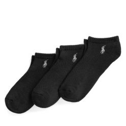 Zestaw 3 par niskich skarpet męskich Polo Ralph Lauren. Czarne skarpety Polo Ralph Lauren, bez wzorów. Za 119.99 zł.