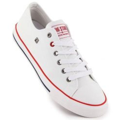 Klasyczne Trampki Big Star NN174301 białe. Białe trampki m, bez wzorów, bez zapięcia. W wyprzedaży za 182.90 zł.