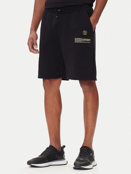 Plein Sport Szorty sportowe PAEC MJT2601 STE003N Czarny Regular Fit. Czarne krótkie spodenki sportowe Plein Sport, l, bez wzorów, z bawełny. Za 626.99 zł.